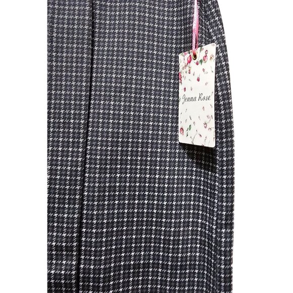 Jenna Rose Womens Black & White Houndstooth Wrap Skirt XL Polyester Rayon Blend - Picture 3 of 10